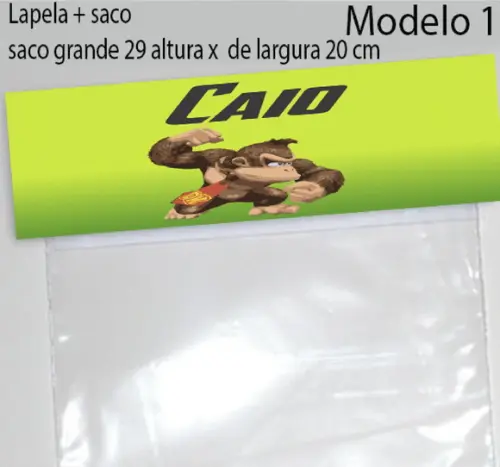 Lapela e Saco Grande-donkey Kong
