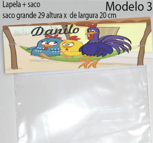 Lapela e Saco Grande-galinha Pintadinha