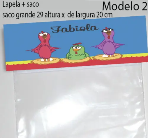 Lapela e Saco Grande-galinha Pintadinha