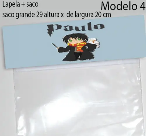 Lapela e Saco Grande-harry Potter-modelo 1