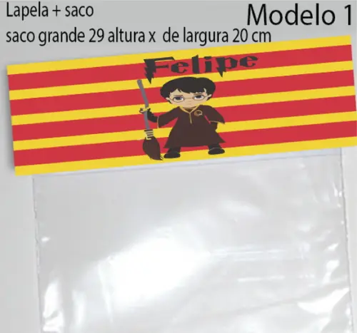 Lapela e Saco Grande-harry Potter-modelo 1