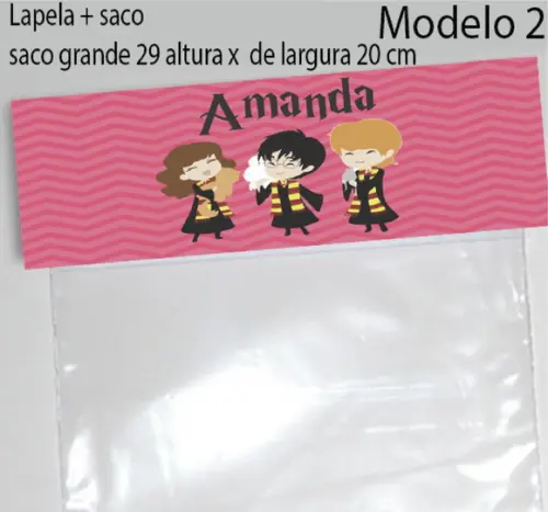Lapela e Saco Grande-harry Potter-modelo 1