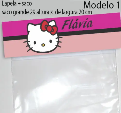 Lapela e Saco Grande-hello Kitty