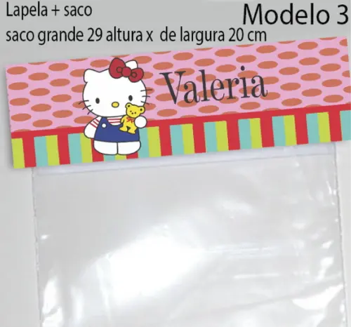 Lapela e Saco Grande-hello Kitty