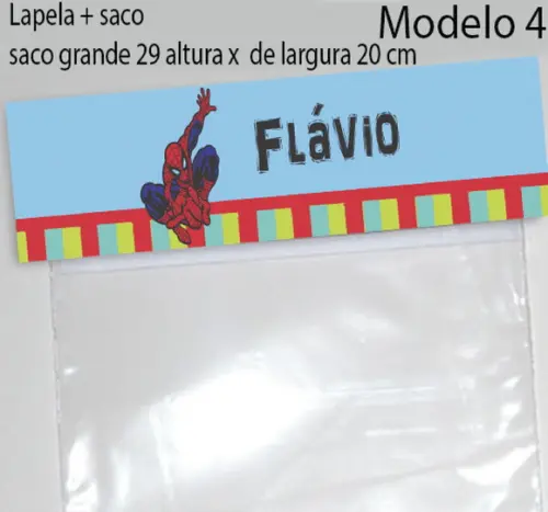 Lapela e Saco Grande-homem Aranha