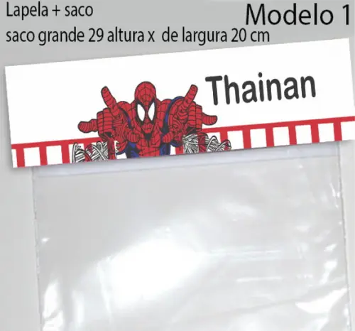 Lapela e Saco Grande-homem Aranha