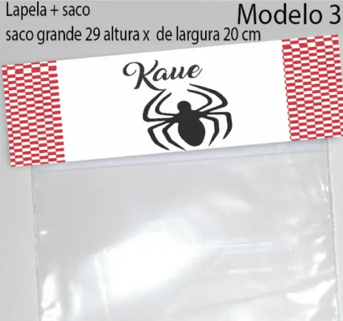 Lapela e Saco Grande-homem Aranha