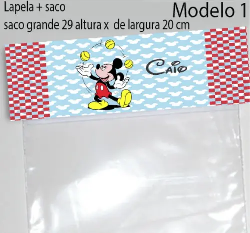 Lapela e Saco Grande-mickey