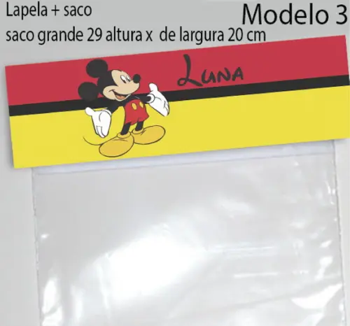Lapela e Saco Grande-mickey