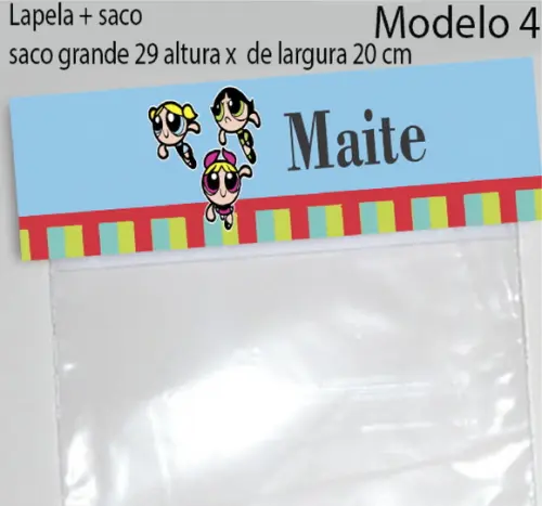 Lapela e Saco Grande-menina Super Poderosas