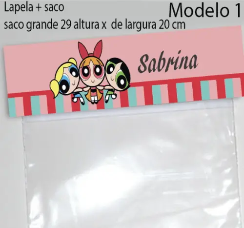 Lapela e Saco Grande-menina Super Poderosas