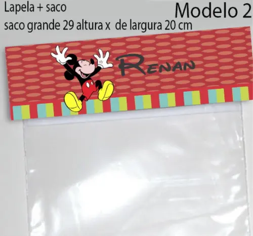 Lapela e Saco Grande-mickey