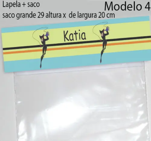 Lapela e Saco Grande-mulher Gato