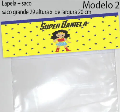 Lapela e Saco Grande-mulher Maravilha