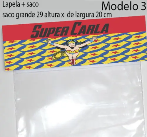 Lapela e Saco Grande-mulher Maravilha