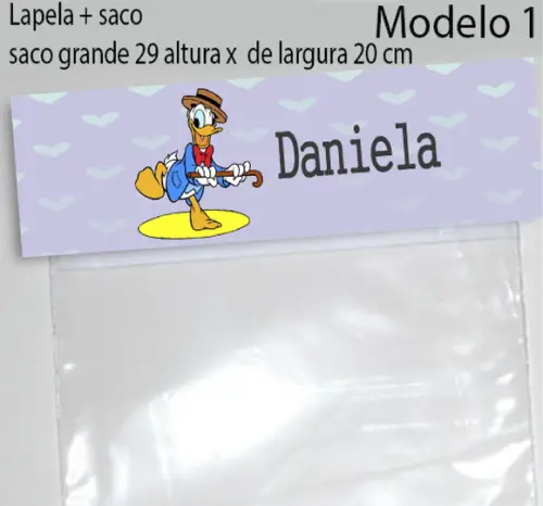 Lapela e Saco Grande-pato Donald