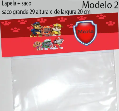 Lapela e Saco Grande-patrulha Canina