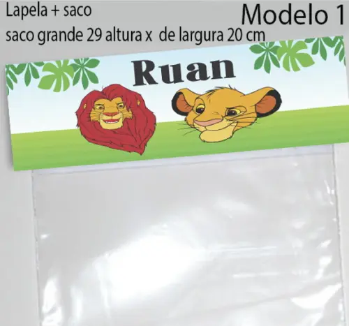 Lapela e Saco Grande-rei Leão