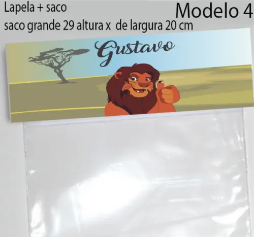 Lapela e Saco Grande-rei Leão