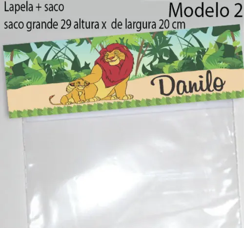 Lapela e Saco Grande-rei Leão