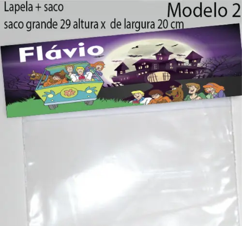 Lapela e Saco Grande-scooby Doo