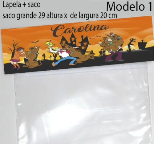 Lapela e Saco Grande-scooby Doo
