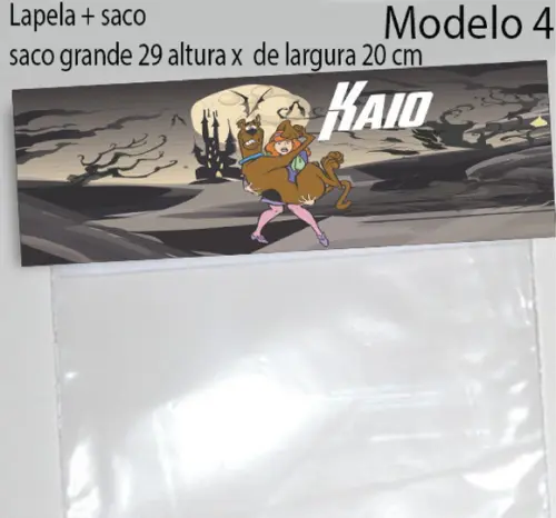 Lapela e Saco Grande-scooby Doo