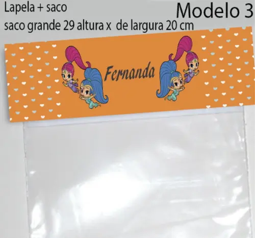 Lapela e Saco Grande-shimmer Shine