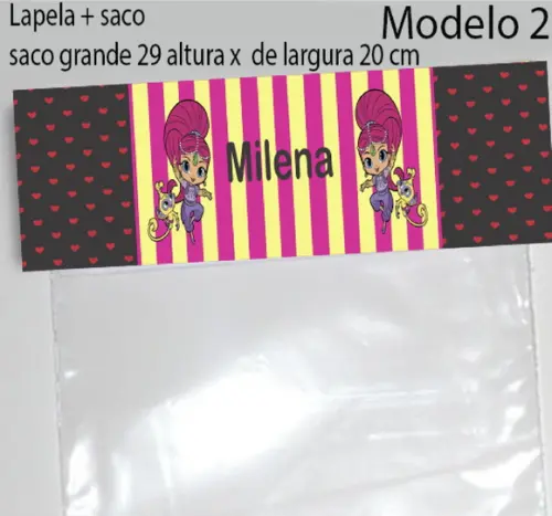 Lapela e Saco Grande-shimmer Shine