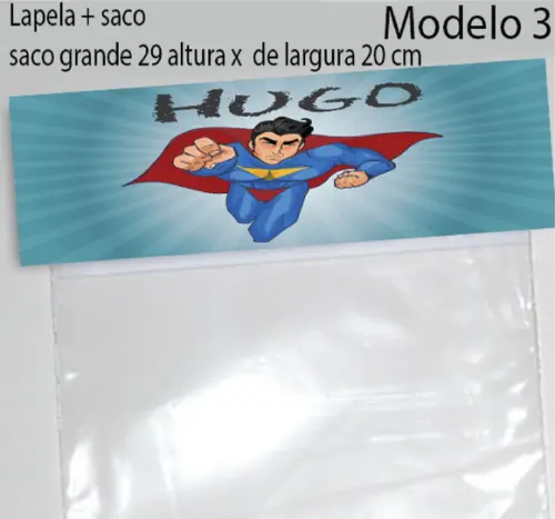 Lapela e Saco Grande-super Heroi