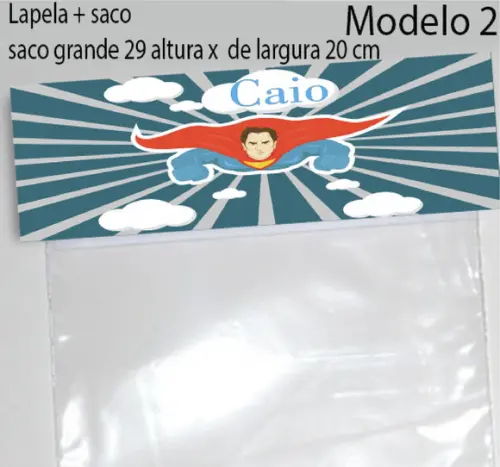 Lapela e Saco Grande-super Heroi