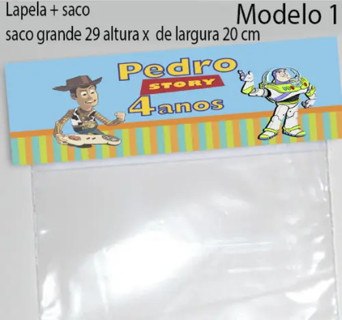 Lapela e Saco Grande-toy Story