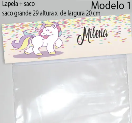 Lapela e Saco Grande-unicórnio Modelo 1