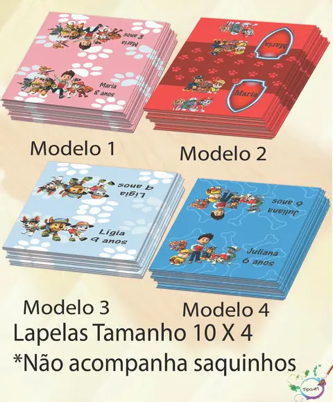 Lapela P/saquinho - Patrulha Canina