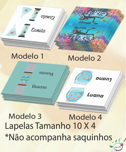 Lapela P/saquinho -aquário
