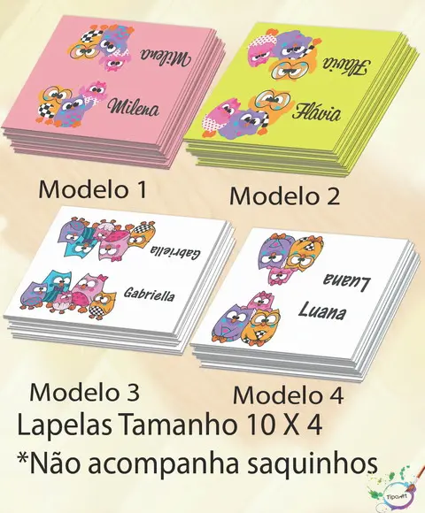 Lapela P/saquinho -bubu e as Corujinhas