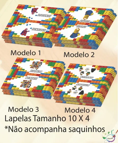 Lapela P/saquinho -lego