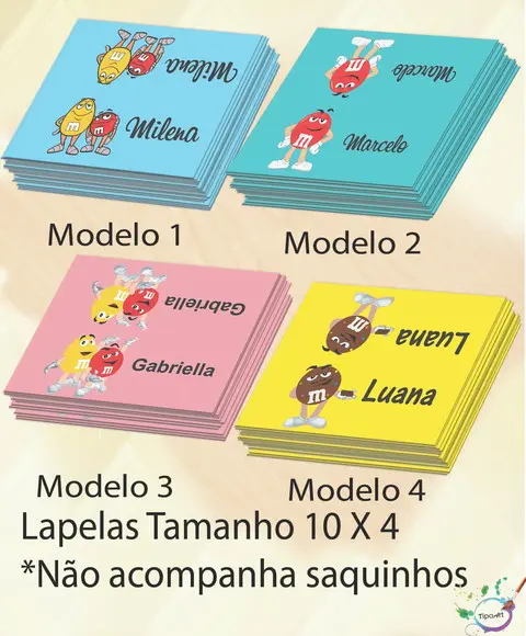 Lapela P/saquinho -m&m