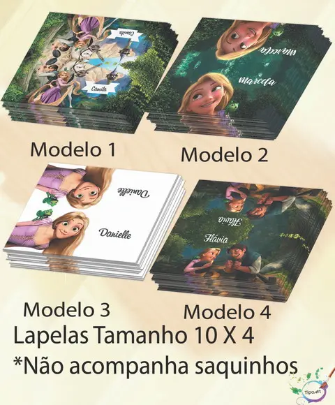 Lapela P/saquinho -rapunzel