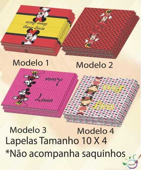 Lapela P/saquinho-minnie