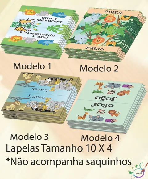 Lapela P/saquinho-safari