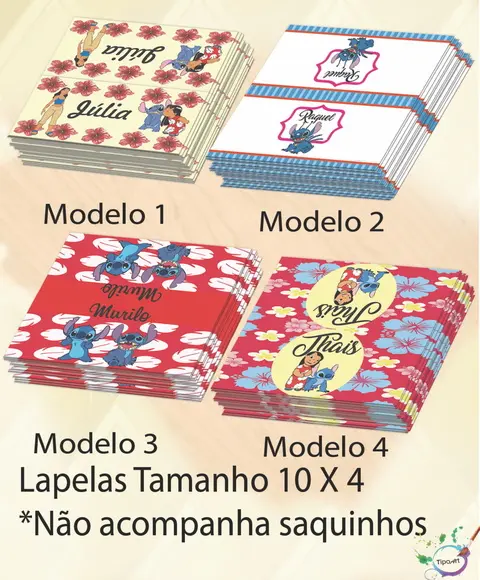 Lapela P/saquinho-stitch e Lilo