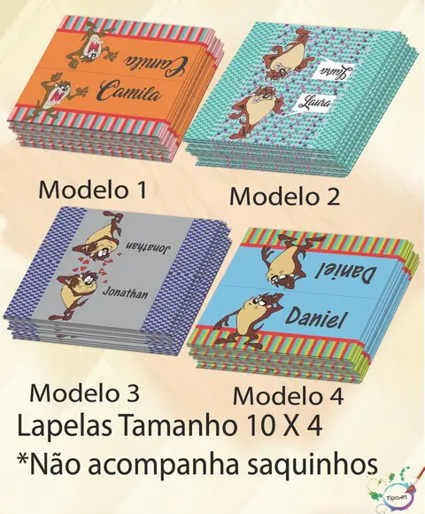 Lapela P/saquinho-taz Mania