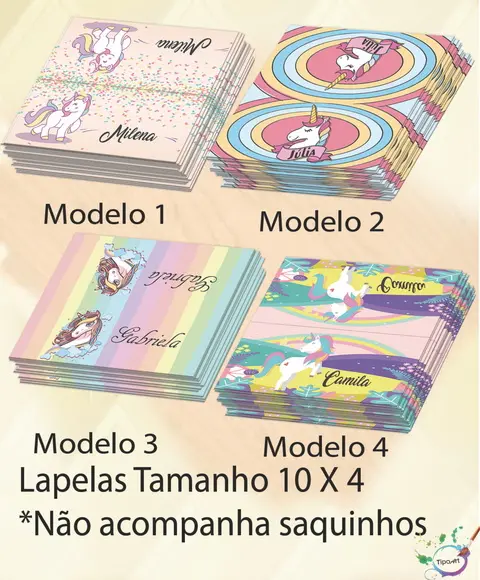 Lapela P/saquinho-unicórnio