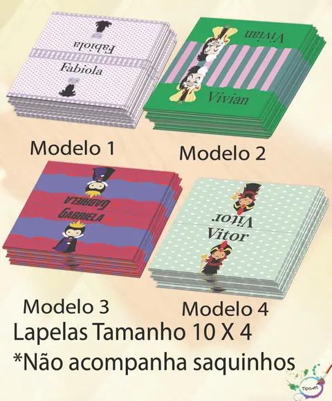 Lapela P/saquinho-vilões
