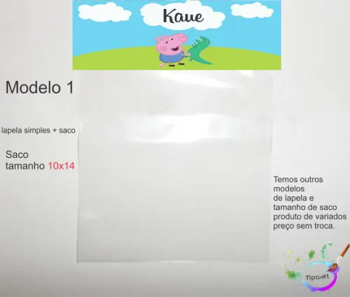 Lapela(simples) e Saco 10x14