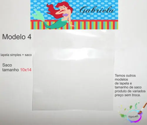 Lapela(simples) e Saco 10x14-ariel