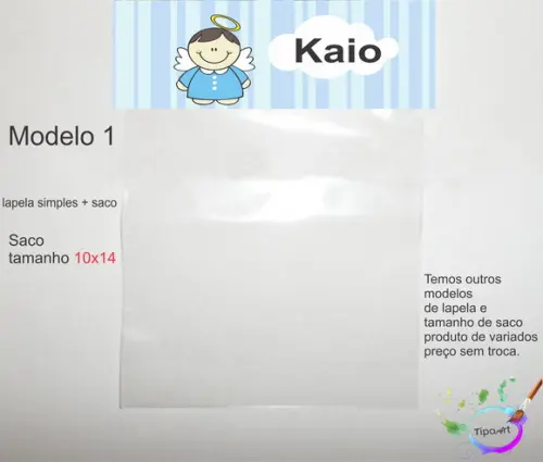 Lapela(simples) e Saco 10x14-batizado