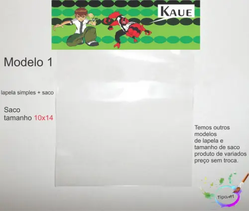 Lapela(simples) e Saco 10x14-ben 10