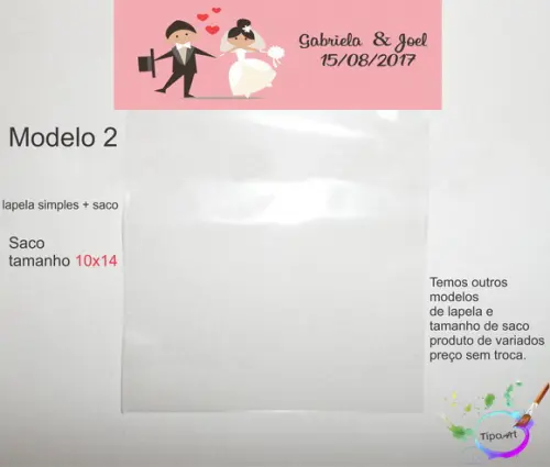 Lapela(simples) e Saco 10x14-casal